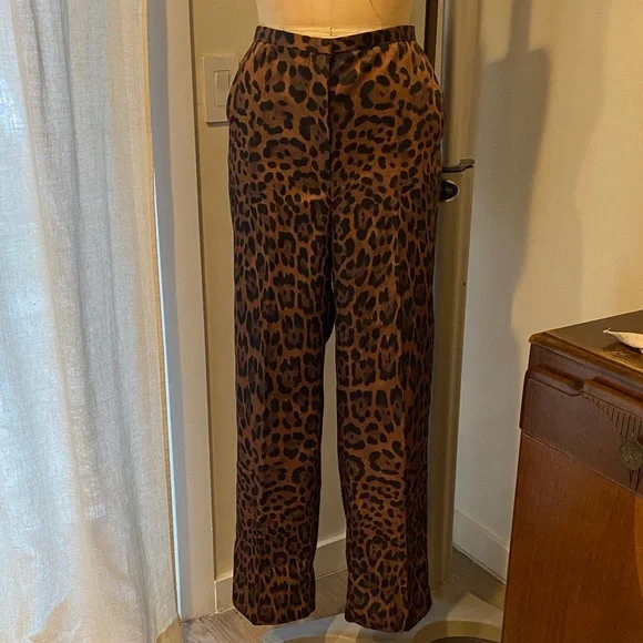 H&M Leopard Print Pants - Brown - Picture 1 of 5